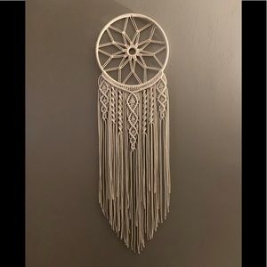 Newly made macrame dream catcher